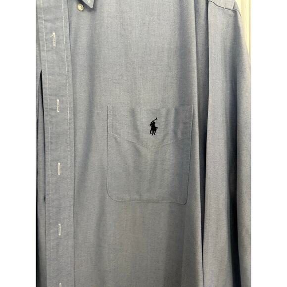Ralph Lauren Men's Blue 100% Cotton Long Sleeves Button Down Shirt Size XXL - Picture 2 of 5